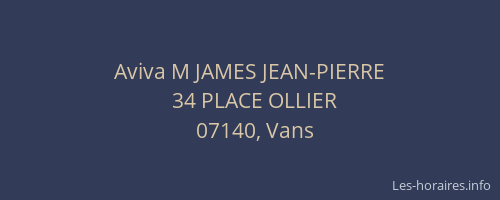 Aviva M JAMES JEAN-PIERRE