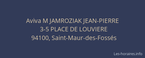 Aviva M JAMROZIAK JEAN-PIERRE