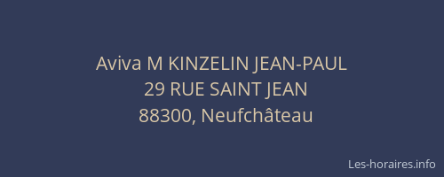 Aviva M KINZELIN JEAN-PAUL