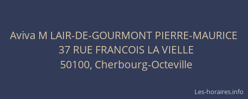 Aviva M LAIR-DE-GOURMONT PIERRE-MAURICE