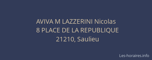 AVIVA M LAZZERINI Nicolas