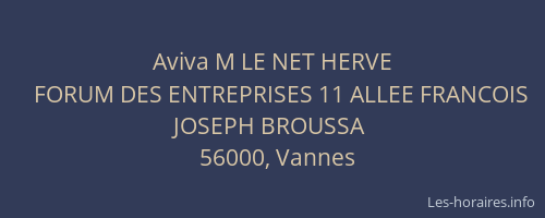 Aviva M LE NET HERVE