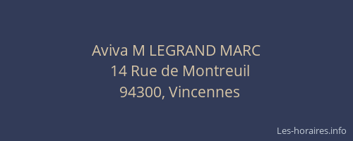 Aviva M LEGRAND MARC