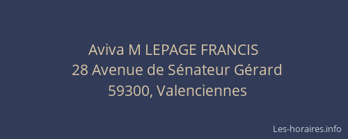 Aviva M LEPAGE FRANCIS
