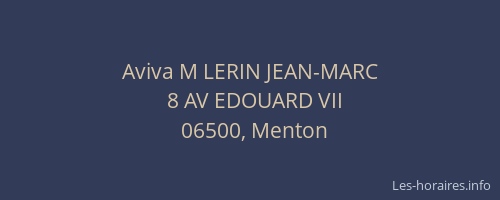 Aviva M LERIN JEAN-MARC