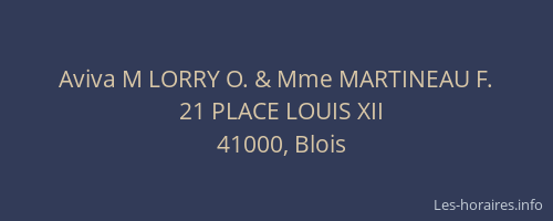 Aviva M LORRY O. & Mme MARTINEAU F.