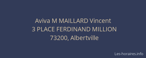 Aviva M MAILLARD Vincent