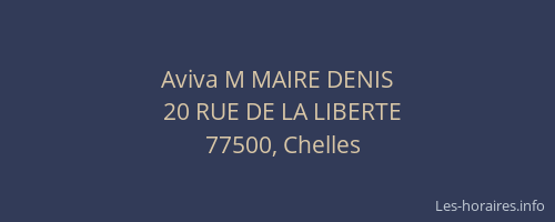 Aviva M MAIRE DENIS