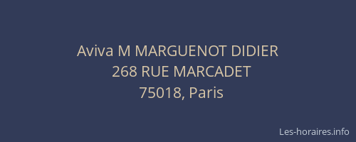 Aviva M MARGUENOT DIDIER