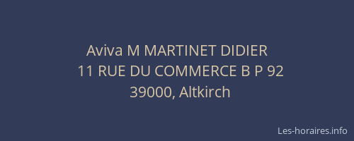 Aviva M MARTINET DIDIER