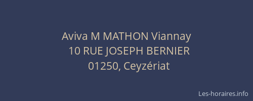 Aviva M MATHON Viannay