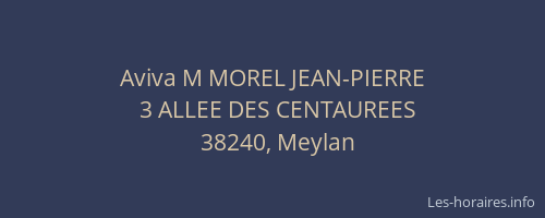 Aviva M MOREL JEAN-PIERRE