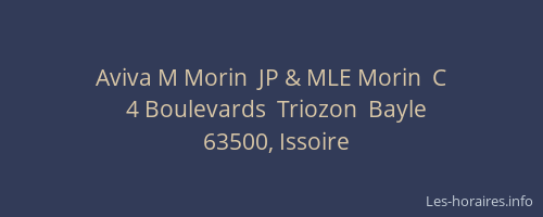 Aviva M Morin  JP & MLE Morin  C