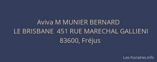 Aviva M MUNIER BERNARD