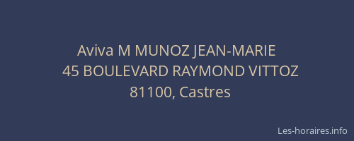 Aviva M MUNOZ JEAN-MARIE