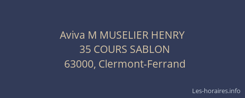 Aviva M MUSELIER HENRY