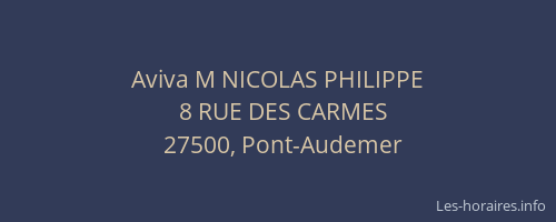 Aviva M NICOLAS PHILIPPE