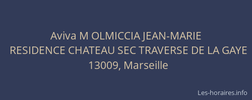 Aviva M OLMICCIA JEAN-MARIE