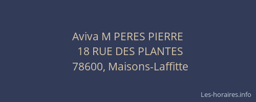 Aviva M PERES PIERRE