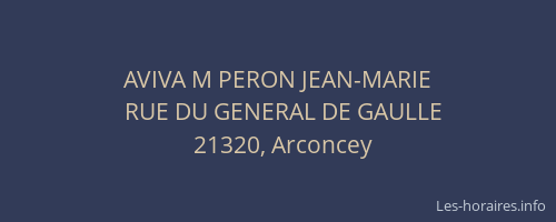 AVIVA M PERON JEAN-MARIE