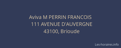 Aviva M PERRIN FRANCOIS