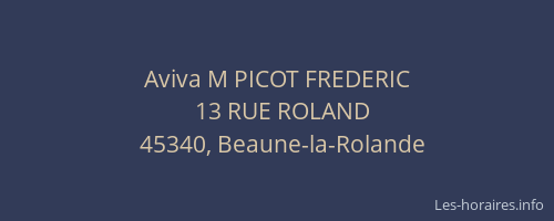 Aviva M PICOT FREDERIC