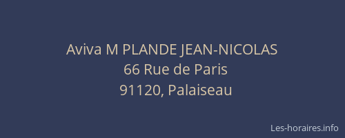 Aviva M PLANDE JEAN-NICOLAS