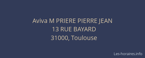 Aviva M PRIERE PIERRE JEAN