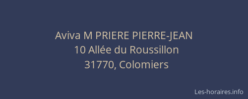 Aviva M PRIERE PIERRE-JEAN