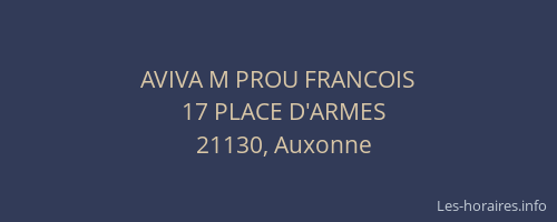 AVIVA M PROU FRANCOIS