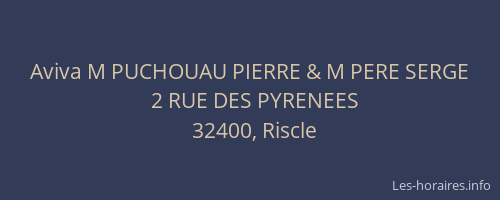 Aviva M PUCHOUAU PIERRE & M PERE SERGE
