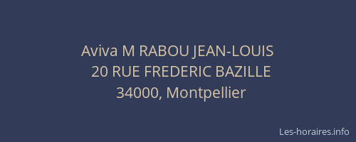 Aviva M RABOU JEAN-LOUIS