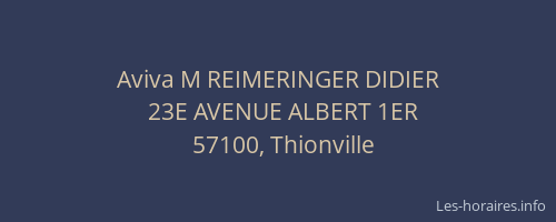 Aviva M REIMERINGER DIDIER