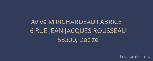 Aviva M RICHARDEAU FABRICE