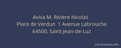 Aviva M. Riviere Nicolas