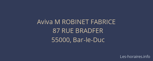 Aviva M ROBINET FABRICE
