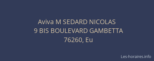Aviva M SEDARD NICOLAS