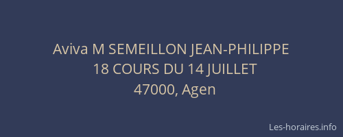 Aviva M SEMEILLON JEAN-PHILIPPE