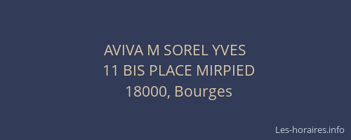 AVIVA M SOREL YVES