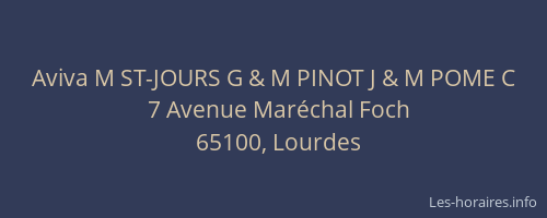 Aviva M ST-JOURS G & M PINOT J & M POME C