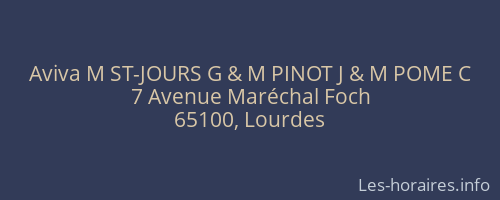 Aviva M ST-JOURS G & M PINOT J & M POME C