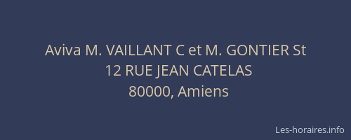 Aviva M. VAILLANT C et M. GONTIER St