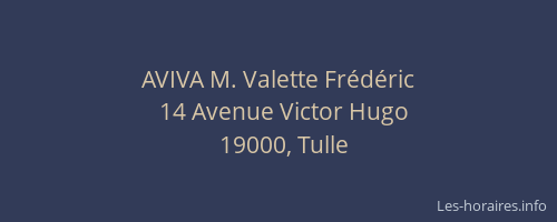 AVIVA M. Valette Frédéric