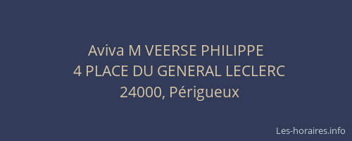 Aviva M VEERSE PHILIPPE