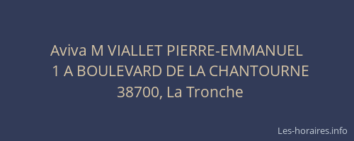 Aviva M VIALLET PIERRE-EMMANUEL