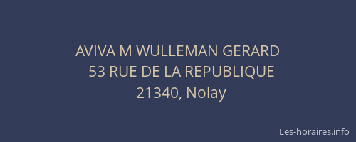 AVIVA M WULLEMAN GERARD