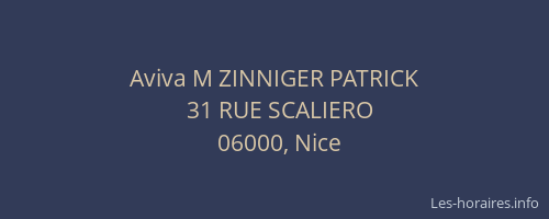 Aviva M ZINNIGER PATRICK