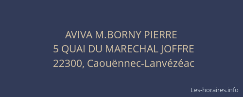 AVIVA M.BORNY PIERRE