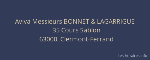 Aviva Messieurs BONNET & LAGARRIGUE