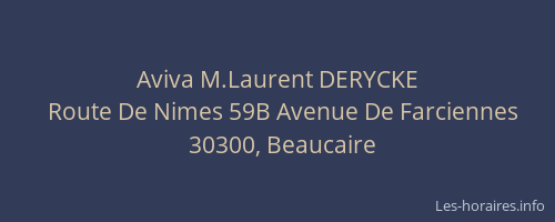 Aviva M.Laurent DERYCKE